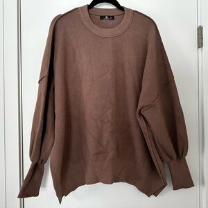 Women’s Brown Oversized Long Sleeve Sweater size XL